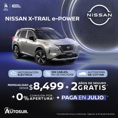 Estrena un Nissan X-Trail E Power